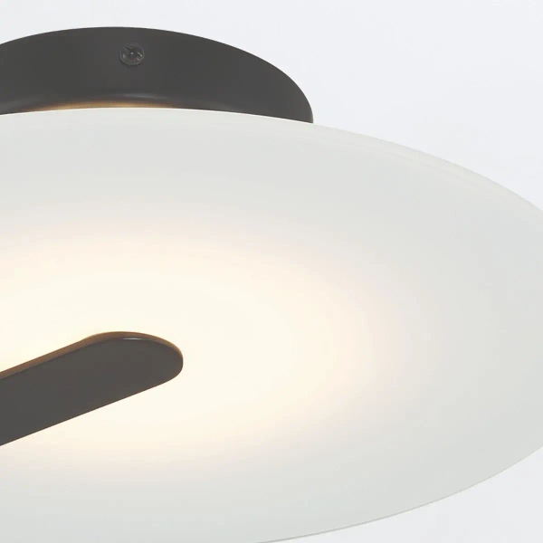 Metalowy plafon Nuvola QN-NUVOLA-F-S-BK LED 14W 3000K czarny biały