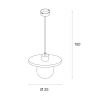Lampa zwisająca do jadalni Lando P0650 nad stół kula kamień kremowy