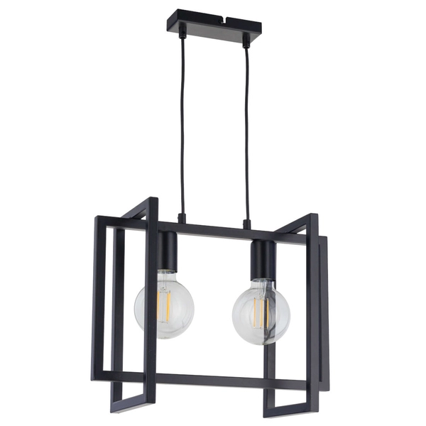 Nowoczesna LAMPA wisząca EDEN 32233 Sigma metalowy zwis prostokątny czarny