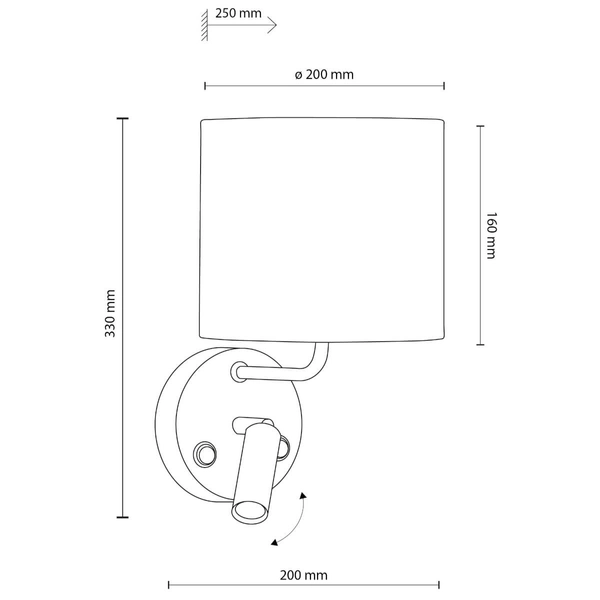 Lampa ścienna do przedpokoju Richi 4236 loft sopel chrom biała