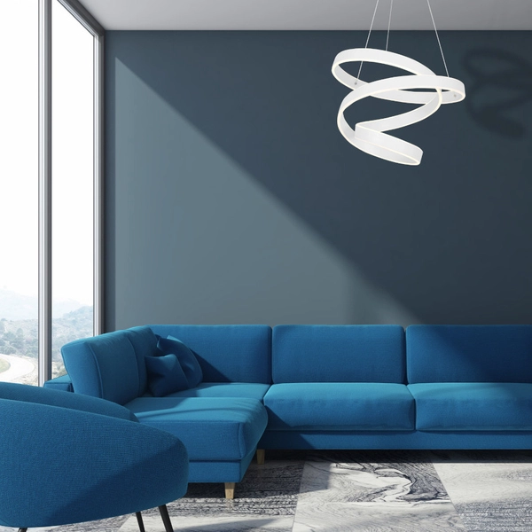 LAMPA wisząca ANDROMEDA ML5492 Milagro modernistyczna OPRAWA metalowy zwis LED 45W 4000K spirala biała