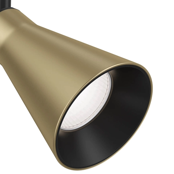 Szynowa lampa jednofazowa sufitowa Virar TR022-1-GU10-MG tubka złota czarna