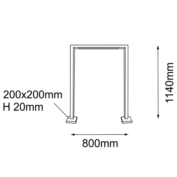 Zewnętrzna lampa stojąca bramka TAKETA 9935 IP44 antracyt