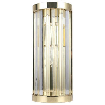 Ścienna lampa glamour Vetro LP-2910/1W GD kryształowa złota przezroczysta