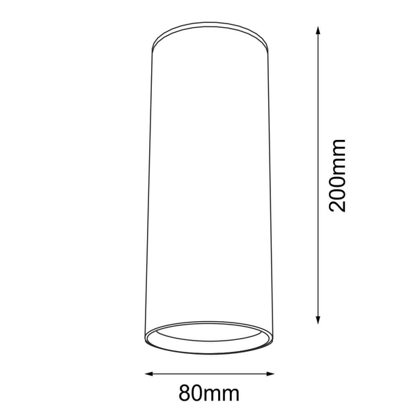 Lampa sufitowa tuba Kobe 1082 Shilo do gabinetu podłużna spot czarna