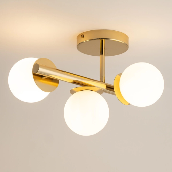 Nasufitowa lampa Avola 40798 Sigma kule do salonu metalowa złota biała