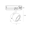 Kierunkowy spot pokojowy Hoshi reflektorek LED 15W 3000K czarny