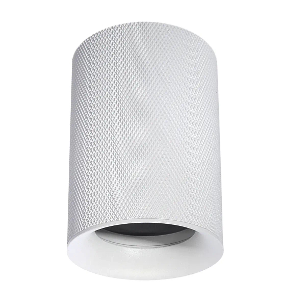 Sufitowa lampa downlight 1381 tuba do salonu metalowa biała