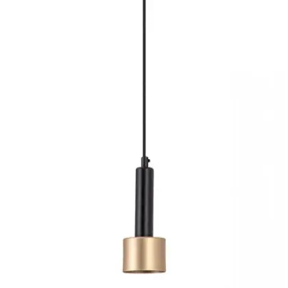 Metalowa wisząca lampa 22181 LED 7W 3000K tuba zwis czarny złoty
