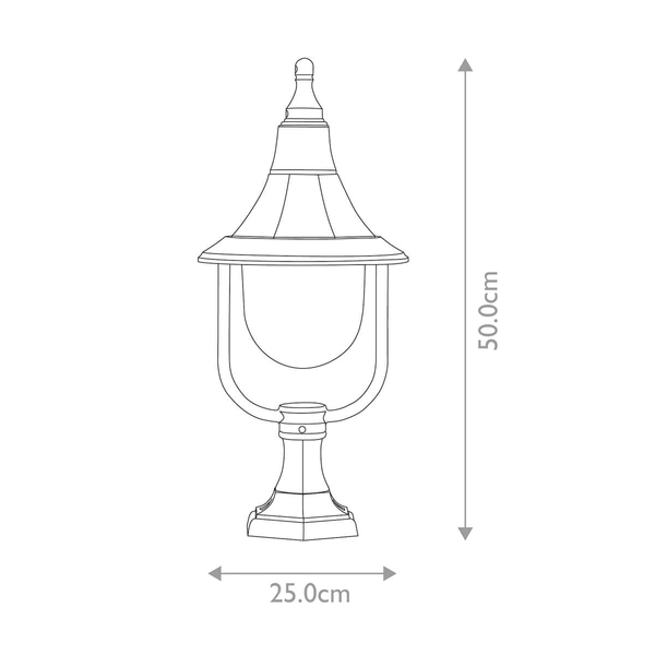 Latarenka stojąca ogrodowa SHANNON-PED Elstead LED 100W lampion czarny