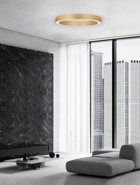 Przysufitowa lampa gabinetowa Claro metalowa LED 60W 2700-4000K złota