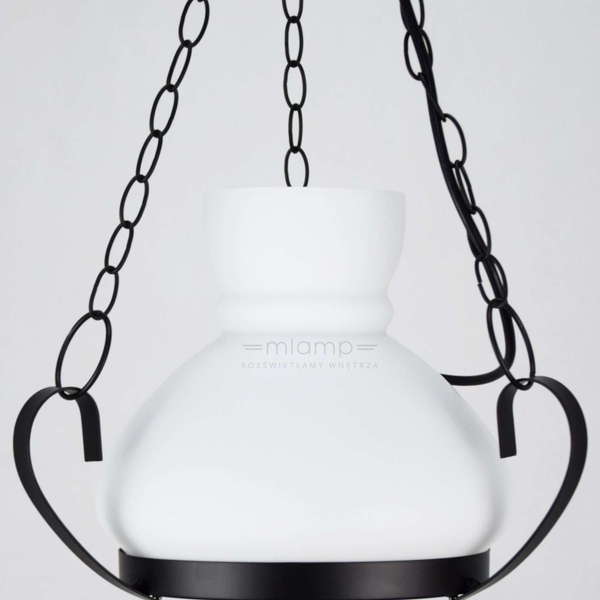 Rustykalna LAMPA wisząca PETRONEL 7076 Rabalux stylizowany zwis OPRAWA  drewno orzech biała rustic