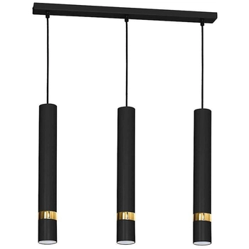 Lampa wisząca JOKER MLP6080 Milagro metalowa OPRAWA zwis tuby czarne złote