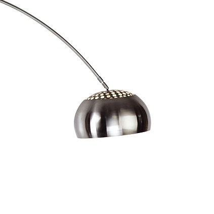 Srebrna lampa podłogowa Cosmo 3382 stojąca do sypialni designerska