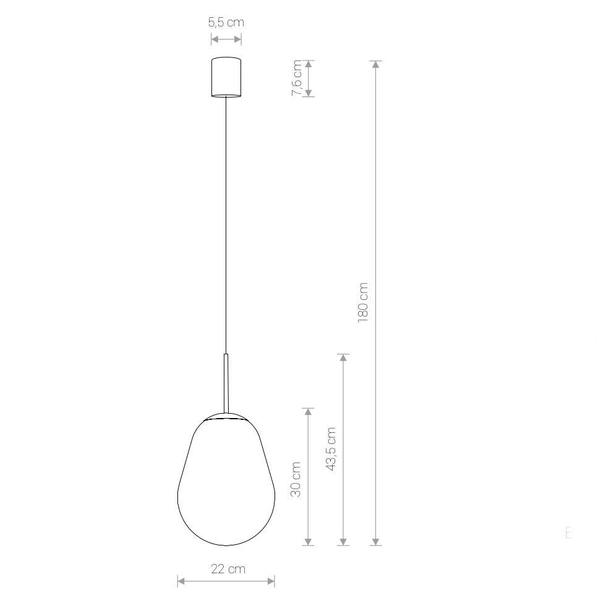 LAMPA wisząca PEAR 8673 Nowodvorski loftowa OPRAWA szklany ZWIS skandynawski przezroczysty czarny złoty