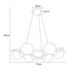 Lampa wisząca Arton K-4967 bubbles do jadalni biała czarna