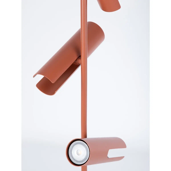 Salonowa lampa sufitowa Leda 3 41152 metalowe tubki ceglane