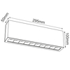 Punktowa lampa sufitowa Glare 1041 BROSline LED 2W 3000K prostokątna czarna