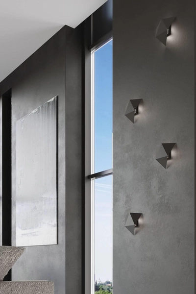 Kinkiet LAMPA ścienna SL.0421 geometryczna OPRAWA metalowa czarna