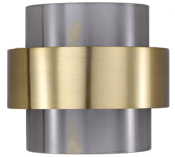 Półokrągły kinkiet Miele LP-866/1W SM/GD przydymiony złoty