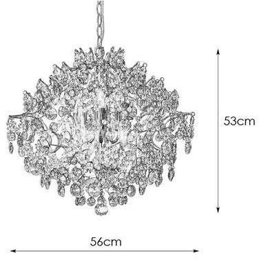 LAMPA wisząca HIDDEN GEM 107415 Markslojd kryształowa OPRAWA zwis glamour crystal przezroczysty przydymiony