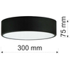 Plafon lampa sufitowa Cleo 137623620705 TEAM LED 24W 3000K do kuchni czarny