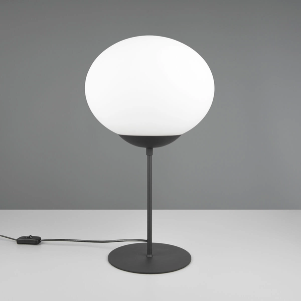 Biurowa lampka do salonu FOMENTO 563100132 Trio bańka czarny biały