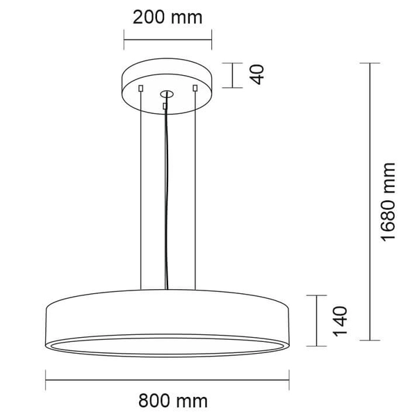 LAMPA wisząca BUNGO 7549 Shilo okrągła OPRAWA metalowa ZWIS biały