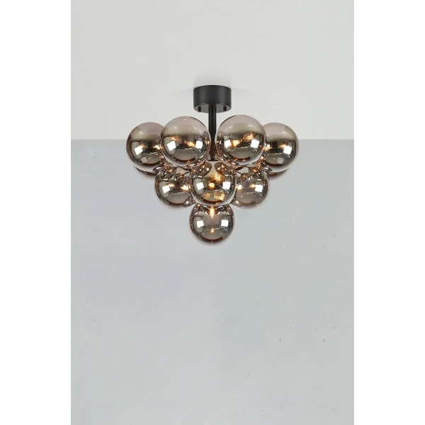 Lampa sufitowa kulista Merlot 108845 molekuły szklane czarne przydymione