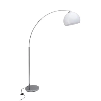 Podłogowa lampa łukowa Vessa 92940/75 do salonu chrom biała