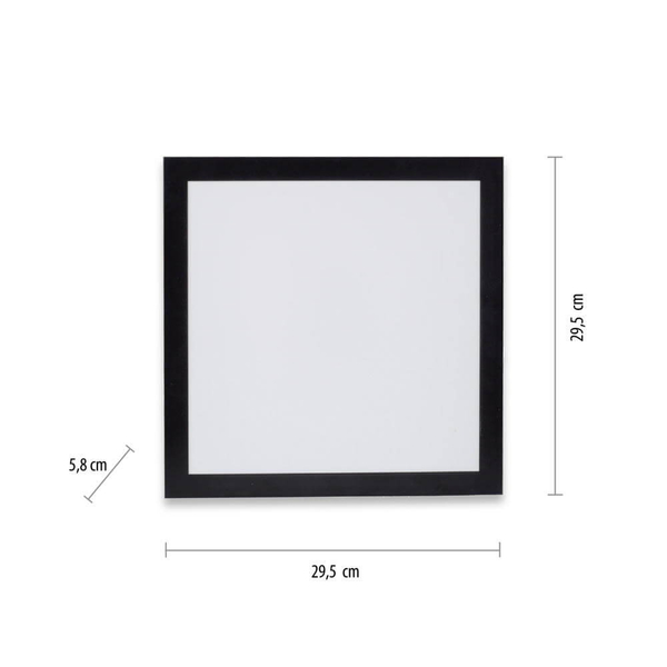 Natynkowa lampa sufitowa Flat LED 6W 3000K czarny plafon do jadalni