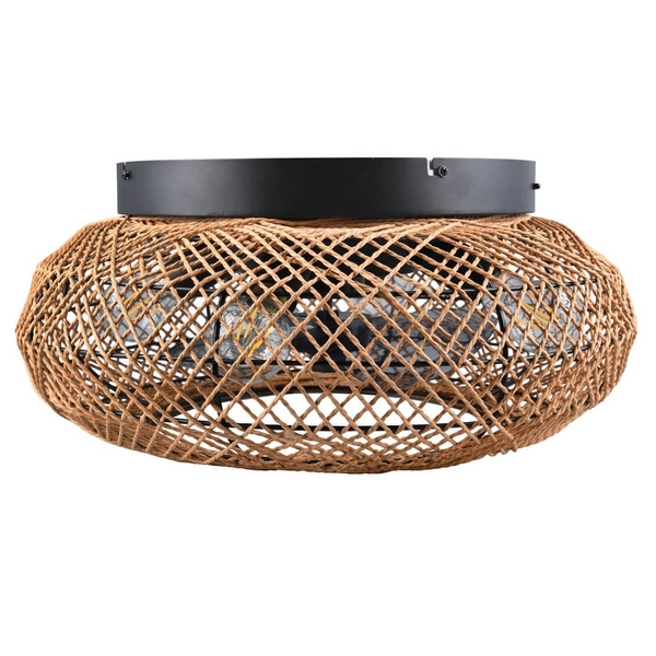 Ekologiczna lampa sufitowa Lillesand R67302126 wentylator brązowy