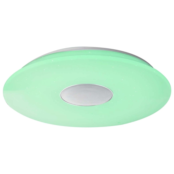 Plafon LAMPA sufitowa NICOLE 41329N Globo okrągła OPRAWA głośnik bluetooth LED RGB 57,5W z efektem gwiazd biała
