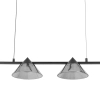 Lampa wisząca geometryczna BLAKE ST-MD1026 czarna szklana metalowa LED 24W 3000K nad stół