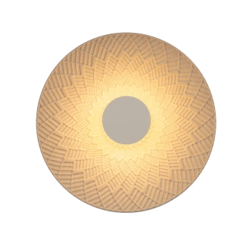 Naścienna lampa filcowa MISAKI W0457 kremowa beżowa LED 6W 3000K kopuła do jadalni