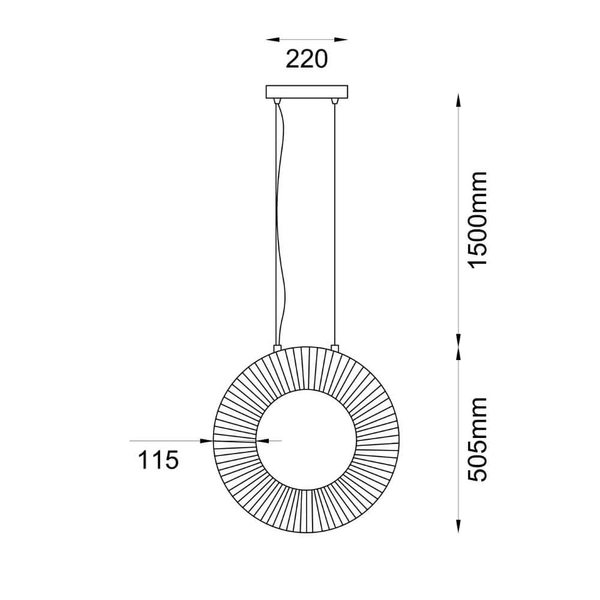 Designerska wisząca lampa Nexo 5226 LED 49W 4000K terrakota czerwony
