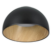 Sufitowa lampa kopuła Padella ST-9493C/A black Step LED 18W 3000K czarna drewno