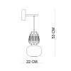 Kinkiet na ścianę Eris WL-98374-18W-CH Italux LED 18W 3000K szkło chrom biały