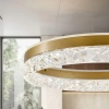 Nowoczesna lampa wisząca Frozi 31-35554 LED 32W 3000K pierścień złoty