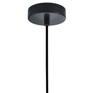 Loftowa LAMPA wisząca RAVENA PND-2324-1 BK+AMB Italux szklana kula zwis do salonu czarny bursztynowy