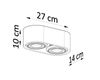 Spot LAMPA sufitowa SL.0914 owalna OPRAWA drewniany downlight drewno