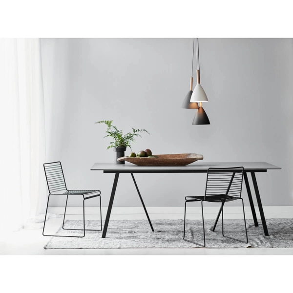 Lampa wisząca metalowa Pure 43293010 nad stół drewniana szary