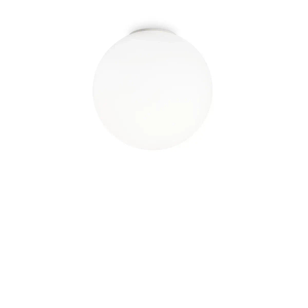 Sufitowa lampa kulista Mapa biała szklana 1xE27 42W okrągła plafon do kuchni 59839