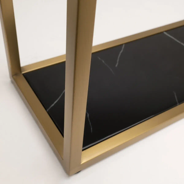 Kwadratowy stolik Astoria AS-C1620BR Cosmolight czarny złoty