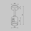 Sufitowy uchwyt podłużny magnetyczny Flarity TRA156C-IPC1-BS mosiądz