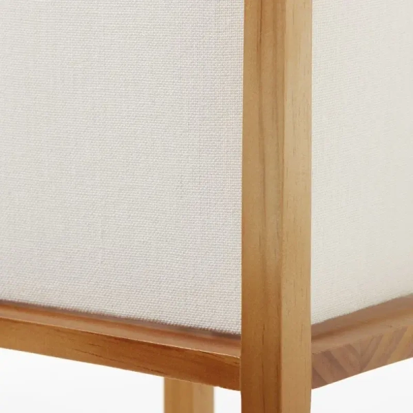 Stołowa lampka drewniana Seaside 93092/09 biała brązowa