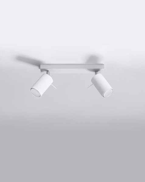 Spot LAMPA sufitowa SL.0088 regulowana OPRAWA reflektorowa listwa metalowa biała
