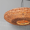 Wisząca lampa nad stół GUARDIA LE44579 japandi naturalna czarna