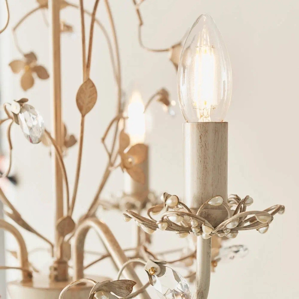 Wisząca lampa glamour Lullaby LULLABY-3CR złoty kremowy