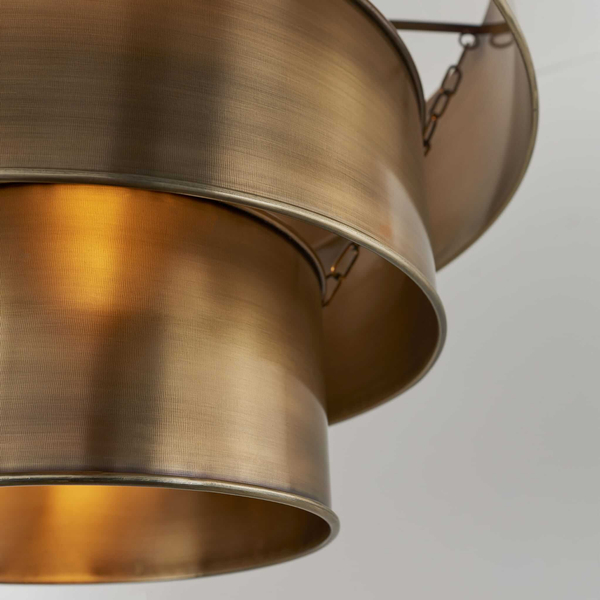 Industrialna lampa Morad 69783 Endon wisząca na łańcuchu mosiądz